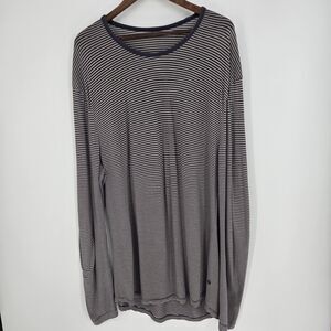 Lululemon 5 Year Basic Stripe Long Sleeve Shirt Hyper Stripe Ink Blue Vapor